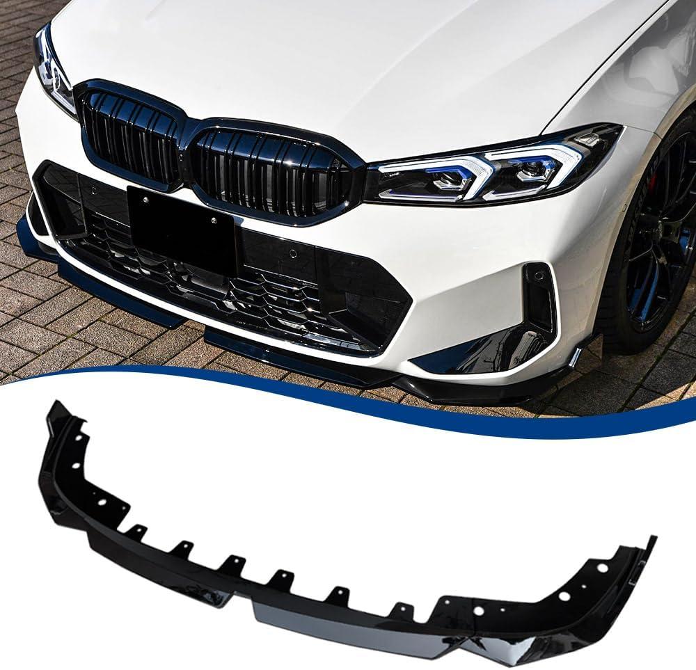 G20 LCI M340i Front Lip Compatible with (2023-2026) 3-Series G20 LCI Sedan 330i M-Sport Facelift ABS Gloss Black Bumper Splitter