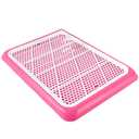 Durable Grid Potty Portable Toilet Practical Litter Basin Plastic Litter Box for Pet Cat Dog Puppy (Pink Size) Pet Dog Training Assistant