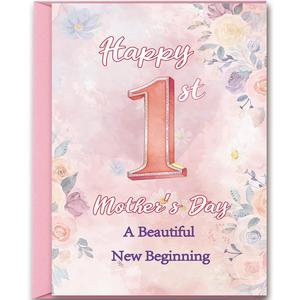 4 x First Mothers Day Card Gifts for New Mom, Happy 1st Mother's Day Card | First Time Mom Gifts