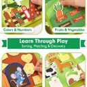 hahaland Busy Book for Toddlers 1-3 - Montessori Toys Busy Board for 1 Year Old Boy Gifts Girl Toys Educational Learning Quiet Activity Books Gifts Toddler Travel Toys for One Year Old Birthday Gift