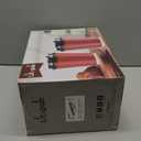 LITOPAK 80 Pack Insulated Ripple Wall 12 oz Disposable Paper Cups, Three Layer Insulated Hot Paper Coffee Cups with Lid and Straws for Parties, Picnics, and Travel (Red)