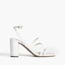 DREAM PAIRS Women's Heels Chunky Block Strappy Square Open Toe Ankle Buckle Heeled Sandals Wedding Party Dress Shoes Indie,Size 6,White,SDHS2428W