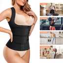 Eleady Waist Trainer Vest for Women Corset Trimmer Belt Slimming Body Shaper Tummy Control Cincher Workout Girdle (Black)