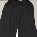LILLUSORY Linen Wide Leg Pants Womens Palazzo Flowy Beach Vacation 2025 Summer Spring Fashion Outfits Clothes Clothing Trendy Skirt Cruise High Waisted Bohemian Travel Trousers with Pockets Black M