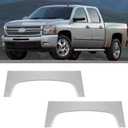 2 Pcs Rear Wheel Arch Repair Panel Fit For 2007-2013 Chevy Chevrolet Silverado 1500 2500HD Truck Bed Upper Wheel Arch Patch Quarter Panels Replacement For Driver & Passenger Side, Silver