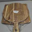 KOLWOVEN Acacia Wood Cutting Board 2 Pack with Handle, Wooden Charcuterie Board Large Paddle Carving Chopping Board Set, Serving Tray for Cheese Meat Fruit Pizza Bread Baking