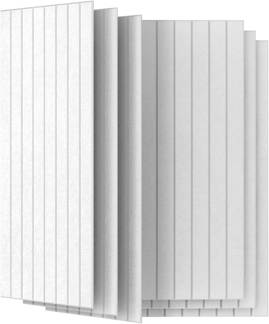 6 Pack 47.2"x23.6" Acoustic Panels, Sound Absorbing Panels, White