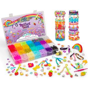 Rainbow Loom: Treasure Trove - DIY Rubber Band Bracelet Craft Kit with Case - 11,000 Loom Bands & Accessories, Design & Create, Ages 7+ 