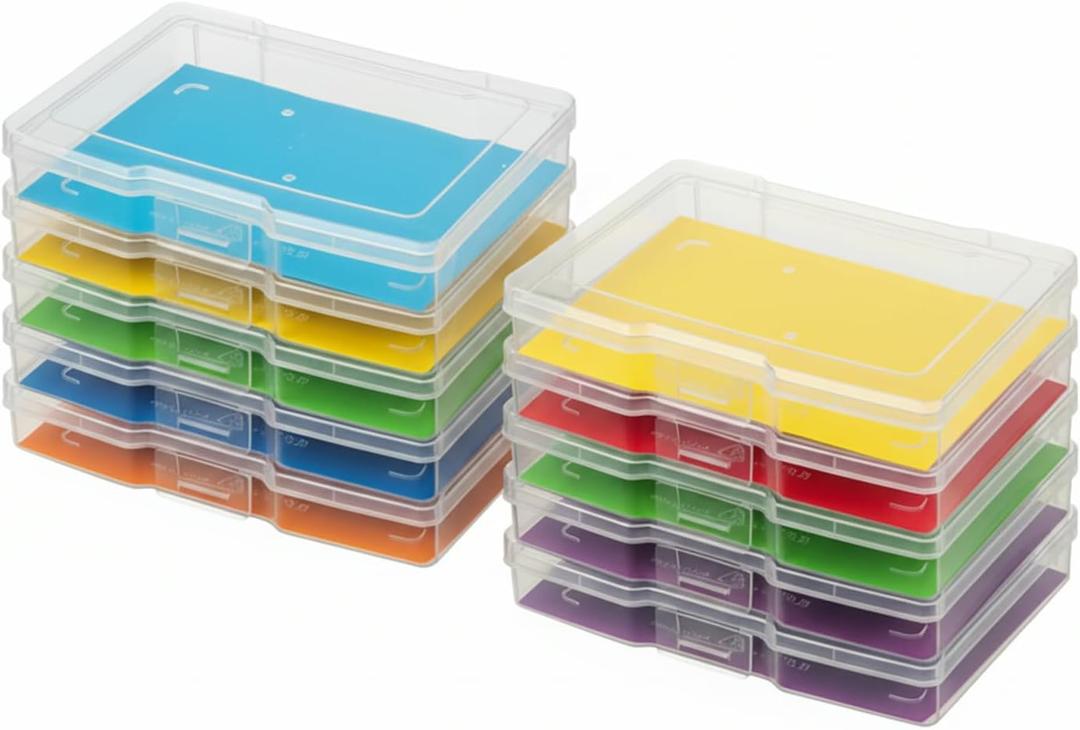 novelinks Transparent 4" x 6" Photo Storage Boxes - Photo Organizer Cases Photo Keeper Picture Storage Containers Box for Photos - 10 PACK (Clear)