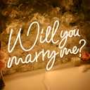SYLHOME Large Will You Marry Me ? Led Neon Light Sign 23.6 inches Hanging Proposal Wedding Party Wall Sign Decor Engagement Valentines Day For Girlfriend Bridal Shower 12V 23.6"X14.2"