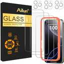 Ailun 3 Pack Screen Protector for iPhone 16 Pro Max [6.9 inch] + 3 Pack Camera Lens Protector with Installation Frame, Case Friendly Tempered Glass Film[9H Hardness][Not for iPhone 16e/16/16 Pro/Plus]