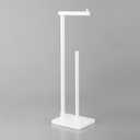 GERZWY Bathroom Toilet Paper Holder Stand SUS 304 Stainless Steel Modern Free Standing Paper Towel Holder, White