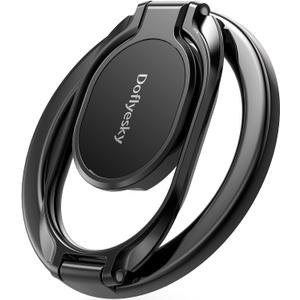 Doflyesky Magnetic Phone Ring Holder for iPhone, Double Adjustable Gym Phone Grip Holder and Stand Removable for Magsafe Case, iPhone 17/16/15/Pro Max Plus SE