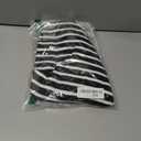 ZESICA Women's Casual Striped Tops Short Sleeve Crew Neck Ribbed Knit T Shirts Comfy Loose Basic Pullover Sweater (Black)