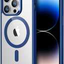 ESR for iPhone 14 Pro Max Case, Compatible with MagSafe, Shockproof Military-Grade Protection, Scratch-Resistant Back, Magnetic Phone Case for iPhone 14 Pro Max, Classic Hybrid Case, Clear Blue