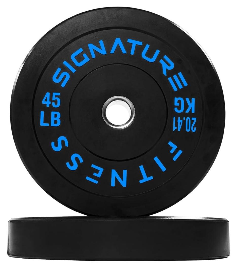 Fitvids Olympic Bumper Plates Set, 2" Weight Plates for Strength Training & Weightlifting 45
