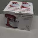 Ice Cream Maker Attachment for KitchenAid 4.5/5QT & 6QT Mixers, Frozen Ice Cream & Sorbet Gelato Maker for KitchenAid, 2 Quart, White, Not Dishwasher Safe