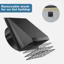 Hon&Guan 4 Inch Dryer Vent Cover Outside with Removable Mesh, Wall Mount Extractor Vent with Rubber Cushioned Non-Return Flap, High Quality Iron Outside Dryer Vent Cover for House