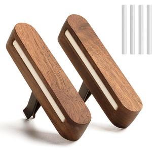 Air Freshener Perfume, Walnut Wood Fragrance Clips, Creative Accessories,Interior Car Vent Diffuser Clips with Essential Oil Sticks, Automotive Fragrance Decoration Accessories