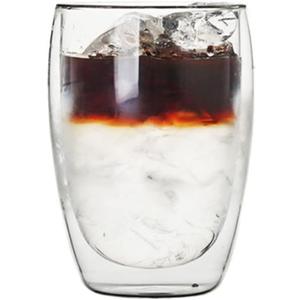Asng Glass Coffee Mugs, Double Wall Insulated Thermal Cups Drinking Glasses For Tea/Coffee/Latte/Cappucino/Cafe/Milk (350ML/12oz)