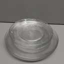 12pc Glass Dinnerware Set - Sleek Round Clear Glass Plate and Bowl Sets - Dishwasher Safe, Bread & Butter Dinner, Dessert, Salad Plates & Serving Cereal Soup Bowls Dishes for Kitchen Dining & Parties