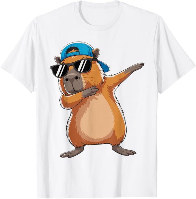 Cute Dabbing Capybara Animal Boys Men Toddler Kids T-Shirt. M Size