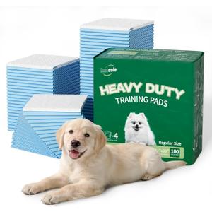 IMMCUTE 100 Count Premium Puppy Pads, 22"x23" Dog Pee Pads  Ultra-Soft Heat-Sealed, 6-Layer Leak-Proof & Super Absorbent Potty Training Pads for Dogs, Cats, Pets | Crate Training & Indoor Use, Blue