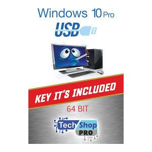 TechShoppro Compatible Key OEM Win10 profesional 64 Bit USB Installation media onilne activatiation Key C. Install To Factory Fresh, Recover, Intended for newer Systems