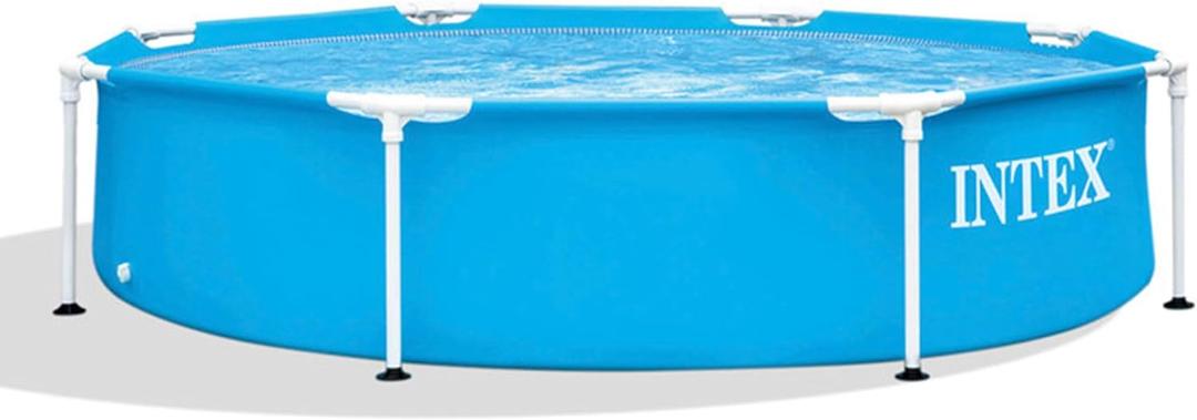 INTEX 28205EH Metal Frame Above Ground Swimming Pool: 8ft x 20in  Puncture-Resistant Material  Easy Assemble  Rust Resistant  483 Gallon Capacity