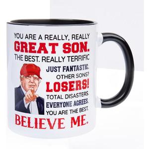 2 x Teen Boy Gift Ideas, Son Mug 11oz, Son Gifts from Mom Dad, Christmas Fathers Day Birthday Gift Ideas for Son, Son Ceramic Mug