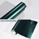 Matte Metallic Dark Green Car Wrap DIY Satin Finish Vehicle Vinyl Film with Air Release Technology, 59.84" x 29.52"