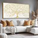 GAIDUOMAI Black and White Abstract Wall Decor Gold Foil Canvas Wall Art Graffiti Art Work Wall Pictures for Living Room Home Office 29"x58" Large Size