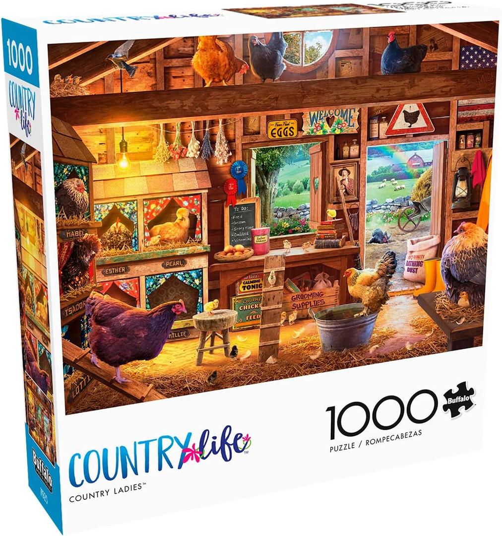 Buffalo Games - David Stevenson - Country Ladies - 1000 Piece Jigsaw Puzzle for Adults -Challenging Puzzle Perfect for Game Nights - Finished Size is 26.75 x 19.75