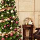 KI Store Burgundy Christmas Balls 34pcs 2.36-Inch Christmas Tree Decoration Ornaments for Xmas Tree Holiday Wreath Garland Decor Ornaments Hooks Included