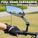 Bike Mirrors for Handlebars 2 Pack, Bicycle Rear View Mirror with Real Glass Flat Lens, Aluminum Clamp, Adjustable Cycling Mirror for E-Bike, Mountain Bike, Road Bike & Scooter (20-24mm)