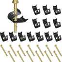 Dreyoo 14 Pack Sink Clips Kit, Undermount Sink Clips Compatible with Moen/Elkay Kitchen Bathroom Counter, for Countertops up to 1-1/2" Thick, U Channel Brackets Top Mount Kit Support (Gold)