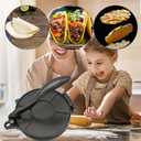 8 Inch Flour Tortilla Press, Aluminum Alloy Tortilla Maker, Roti Maker, Taco Maker, Taco Press, Dark Gray