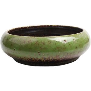 Lotus Bowl Planter, Lotus Bowls for Planting in Water Indoors,6.5-inch Round Succulent Flower Pot with Rotating Bracket, Leak-Proof Design, Suitable for hydroponic Plants, Succulents (Light Green)