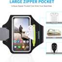 GUZACK Running Armband for iPhone 17 16 15 14 13 Pro Max, Galaxy S25 S24 S23 S22, with Card Slot & Key Pockets, Running Phone Holder, Fit Up to 6.9 Inches Phone - Size S (Smaller Arm 9-14 in)