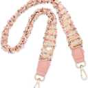 chushui Woven Purse Strap,Braided Crossbody Bag Strap,Replacement Thin Shoulder Strap for Bag Handbag (Adjustable - Pink)