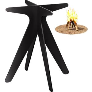 Mocomax Vertical Fire Pit Grate, Metal Portable Fire Place Log Grate, 9 Inch Firepit Top Section for Indoor, Outdoor Use, Low Smoke, High Heat
