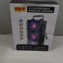 60W (80W Peak) Portable Bluetooth Speaker with Double Subwoofer Heavy Bass, Bluetooth 5.0 Wireless 100ft Outdoor Speaker, Support FM Radio, LED Colorful Lights, Stereo Sound, for Home, Party, Travel