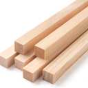 Square Wooden Dowel Rods, 6 PCS 3/4" x 12" Square Wood Dowel Rods Wooden Sticks for Crafts, Unfinished Hardwood Sticks Wood Strips for Woodworking, Crafting, Arts and DIYers, Home Decor, Model Making