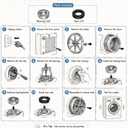 DC62-00223A Washer Tub Bearing Seal Kit Compatible with Samsung Washer DC97-15328L, DC97-328L, DC97-15931A, DC97-15328A, DC97-15328F, DC97-328G,Heavy-Duty Rebuild Kit with Installation Guide