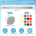Mooliwe 6 Pieces 36 Inch Frameless Magnetic Stainless Iron Board Strips Bulletin Bar Magnetic Wall Board Memo Strip Set with 48 Pieces Colorful Magnets for School Office Home