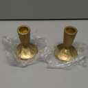 Iron Taper Candle Holder Set of 2, Heavy Candle Stick Holders Gold Candle Holders for Table Centerpiece, Weddings, Mantel and Party Decor (Antique Brass)