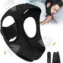 Forzacx Anti Snore Chin Strap - Breathable Chin Strap Snoring Solution, Effectively Reduce Snoring, Non-Stick Hair, Don't Fade - Black