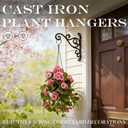 Wrought Iron Plant Hanger, Vintage Scroll Cast Iron Wall Mounted Plant Hanger, Heavy Duty Outdoor Hanging Brackets for Bird Feeder, Wind Chime, Lantern, Indoor & Outdoor Use