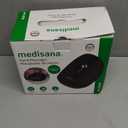 Medisana Hand Massager with Heat and Compression, Cordless Hand Massager for Arthritis and Carpal Tunnel Relief, Knuckle Stretching Massage, Birthday Christmas Gifts for Men Women Dad Mom-Black