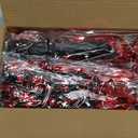 6 Pack Metallic Foil Spray Centerpiece Stars for Wedding, Birthday, Anniversary, Christmas Table Decor, Holiday Festival Baby Shower Graduation Mantle Party Decorations (Red&Black)